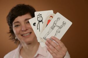 Kartenset in der Hand